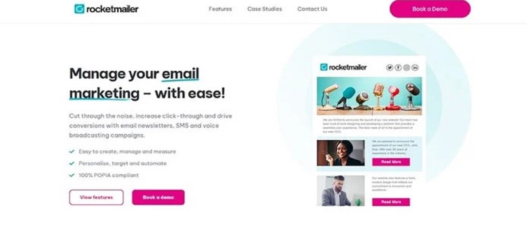 Rocketmailer unveils new website for its bulk email marketing